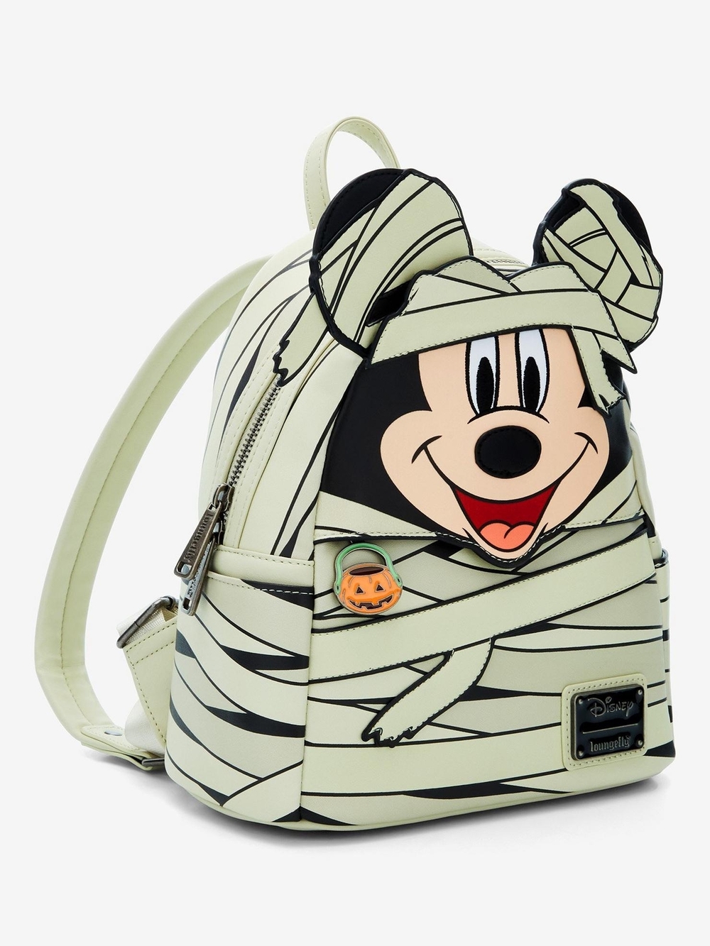 NEW LOUNGEFLY Disney Mickey Mummy Glow-in-the-dark Backpack - Picture 2 of 9